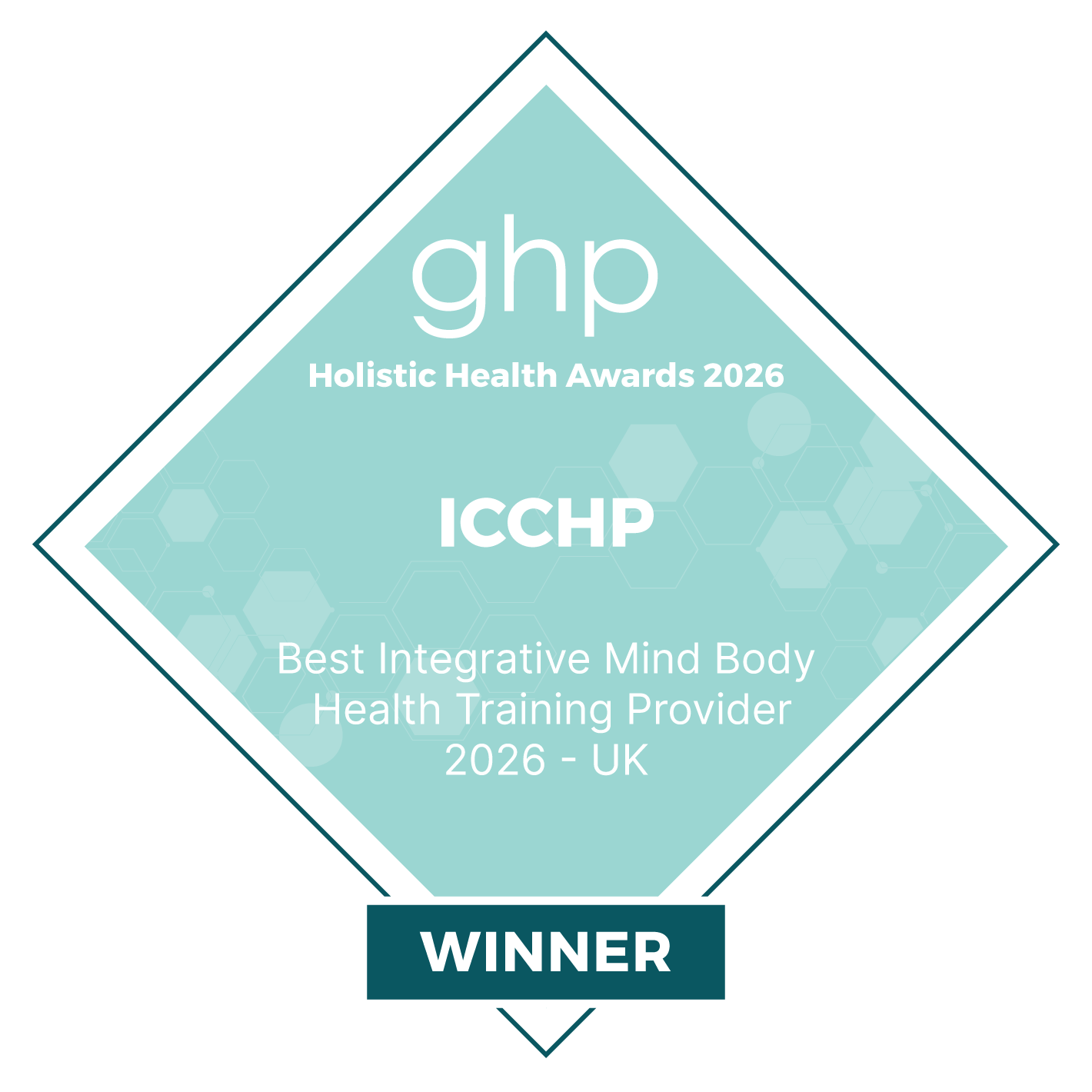Holistic Award AIM Dec25017 ICCHP Holistic Health Awards 2026 Winners Badge